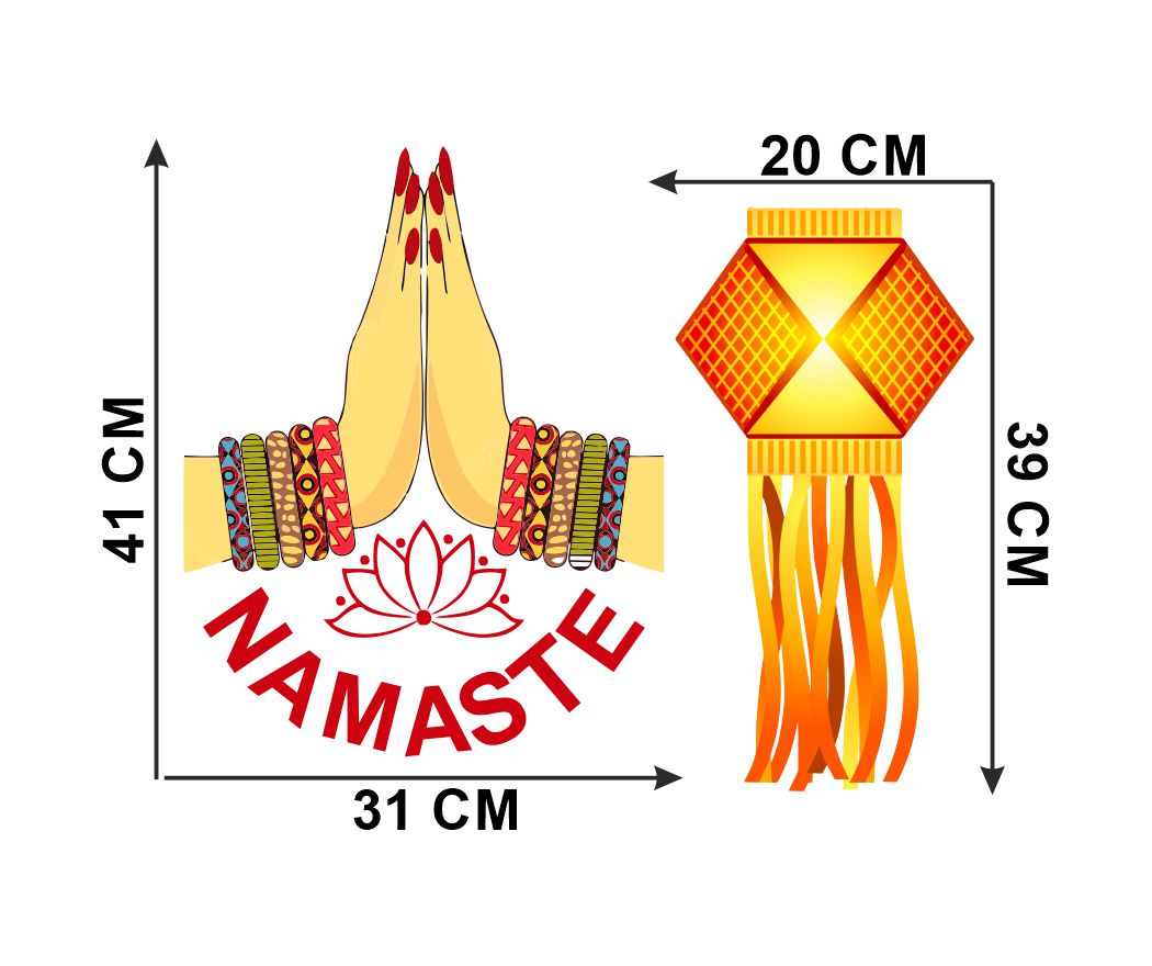 Homexa Decor | Beautiful Festivals Combo Design Wall Sticker (Size 58 x 50 cm)