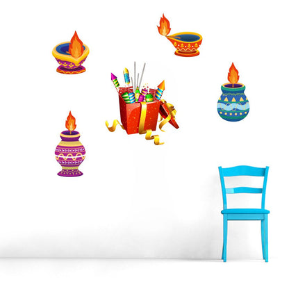 Homexa Decor | Beautiful Festivals Combo Design Wall Sticker (Size 51 x 58 cm)