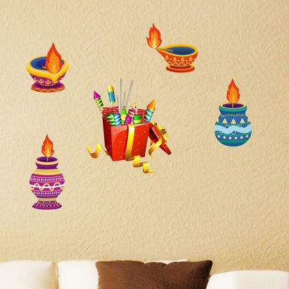 Homexa Decor | Beautiful Festivals Combo Design Wall Sticker (Size 51 x 58 cm)