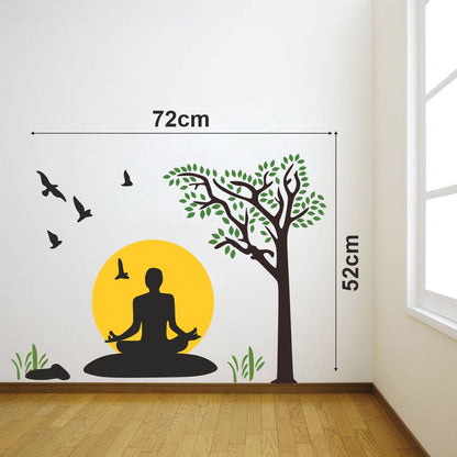 Homexa Decor | God of Buddha Design Wall Sticker (Size 72 x 52 cm)