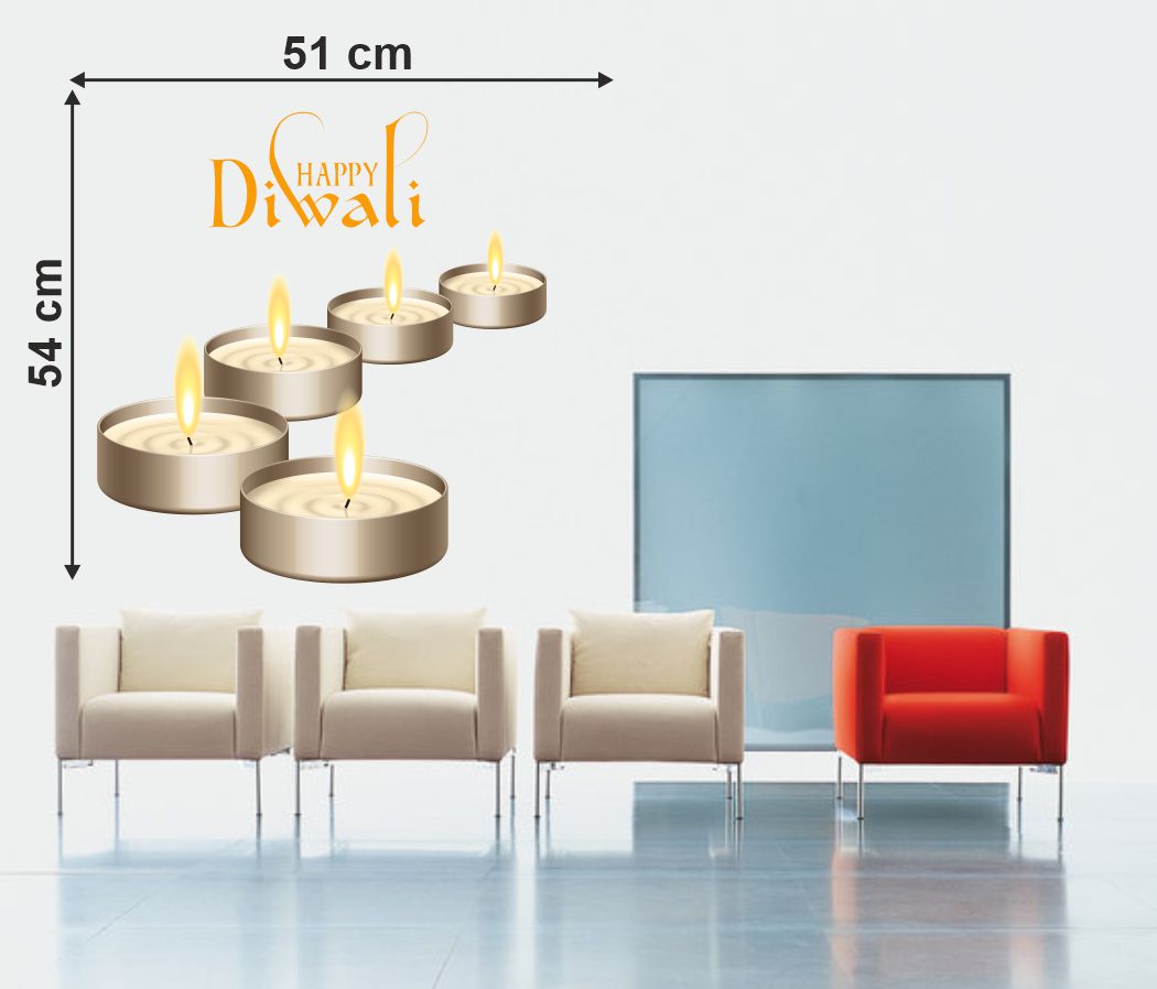 Homexa Decor | Beautiful Festivals Design Wall Sticker (Size 51 x 54 cm)