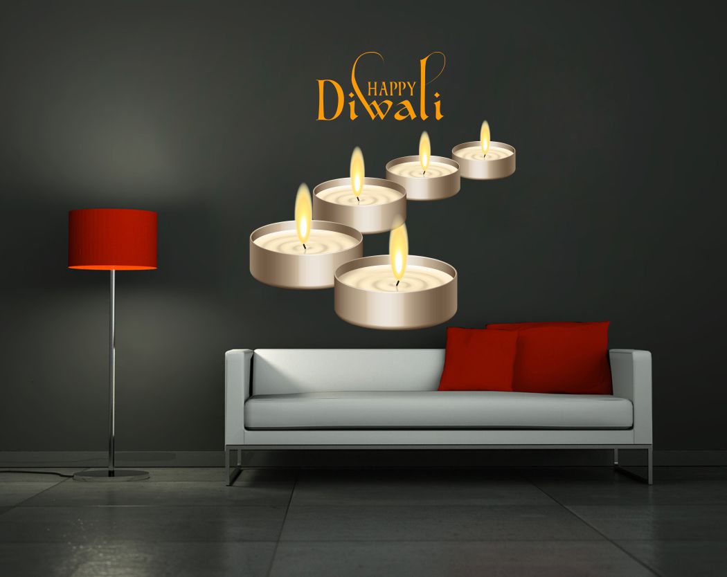 Homexa Decor | Beautiful Festivals Design Wall Sticker (Size 51 x 54 cm)
