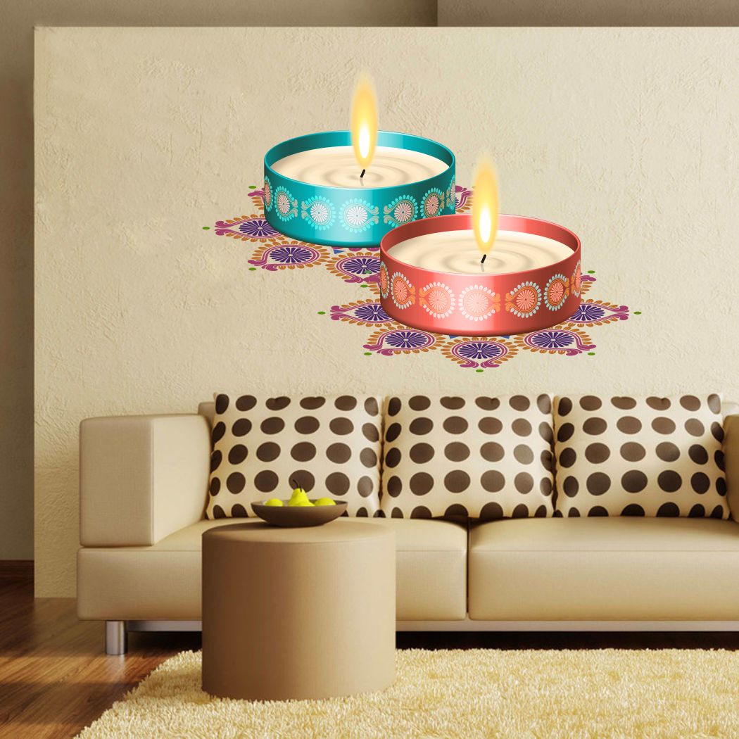 Homexa Decor | Beautiful Festivals Design Wall Sticker (Size 57 x 41 cm)