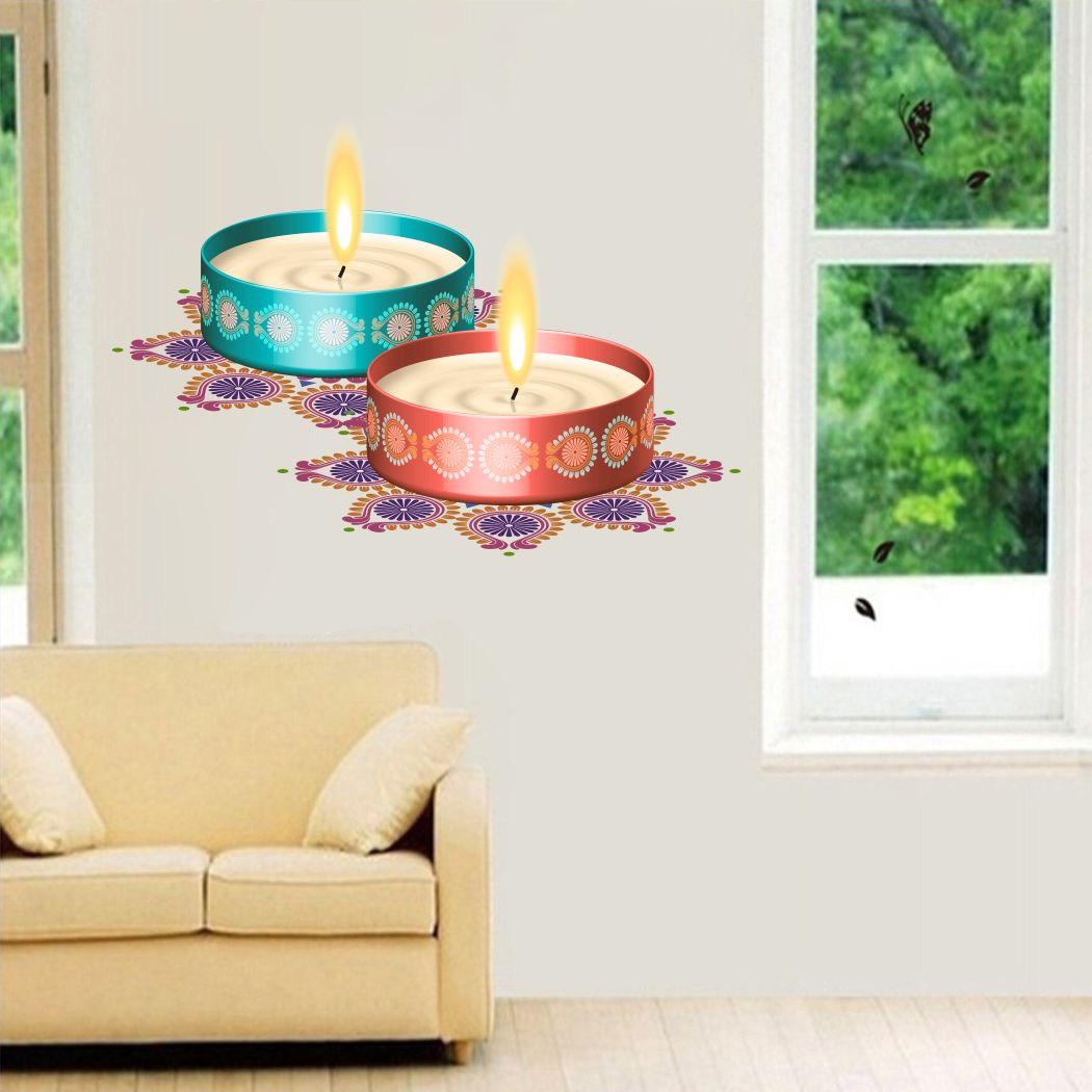Homexa Decor | Beautiful Festivals Design Wall Sticker (Size 57 x 41 cm)