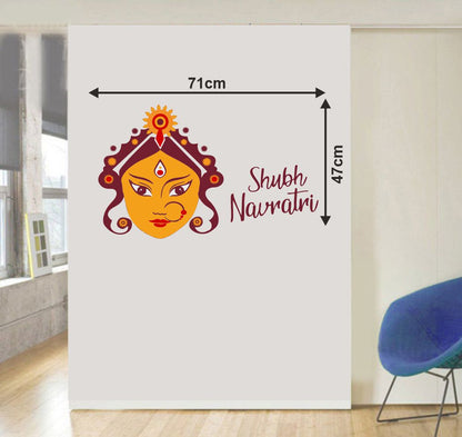 Homexa Decor | Shubh Navratri Design Wall Sticker (Size 71 x 47 cm)