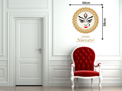 Homexa Decor | Shubh Navratri Design Wall Sticker (Size 44 x 58 cm)