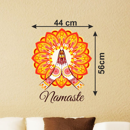 Homexa Decor | Rangoli With Namaste Design Wall Sticker (Size 44 x 56 cm)