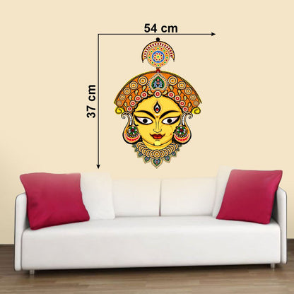 Homexa Decor | Durga Maa Design Wall Sticker (Size 54 x 37 cm)