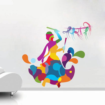 Homexa Decor | Shubh Navratri Design Wall Sticker (Size 69 x 56 cm)