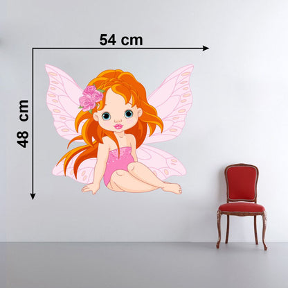 Homexa Decor | Beautiful Fairy Design Wall Sticker (Size 54 x 48 cm)