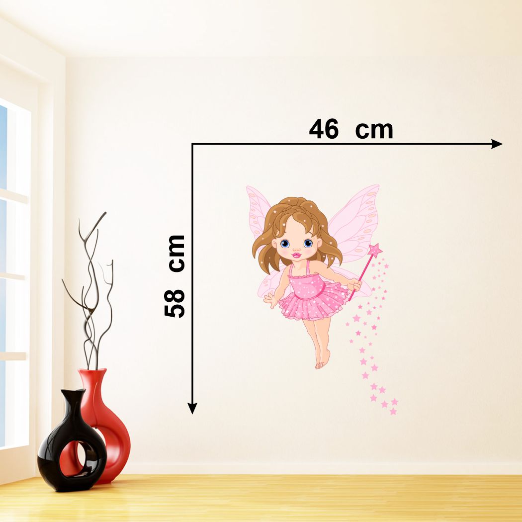 Homexa Decor | Beautiful Fairy Design Wall Sticker (Size 46 x 58 cm)