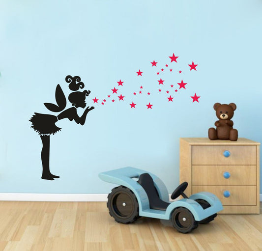 Homexa Decor | Beautiful Fairy Stars  Design Wall Sticker (Size 91 x 68 cm)