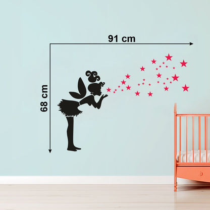 Homexa Decor | Beautiful Fairy Stars  Design Wall Sticker (Size 91 x 68 cm)