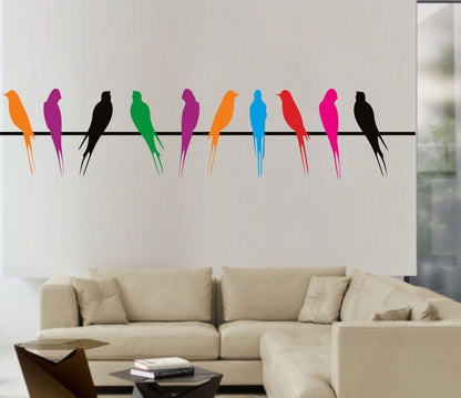 Homexa Decor | Beautiful Birds Design Wall Sticker (Size 91 x 20 cm)