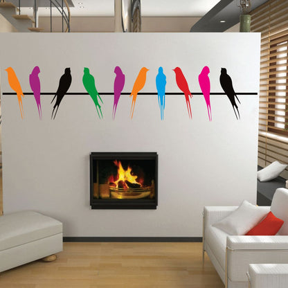 Homexa Decor | Beautiful Birds Design Wall Sticker (Size 91 x 20 cm)