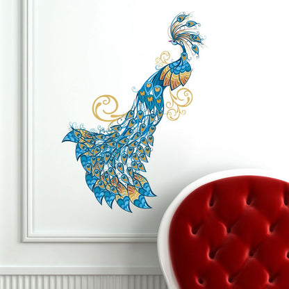 Homexa Decor | Beautiful Peacock Design Wall Sticker (Size 49 x 76 cm)