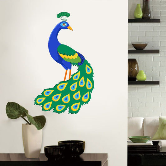 Homexa Decor | Beautiful Peacock Design Wall Sticker (Size 35 x 55 cm)