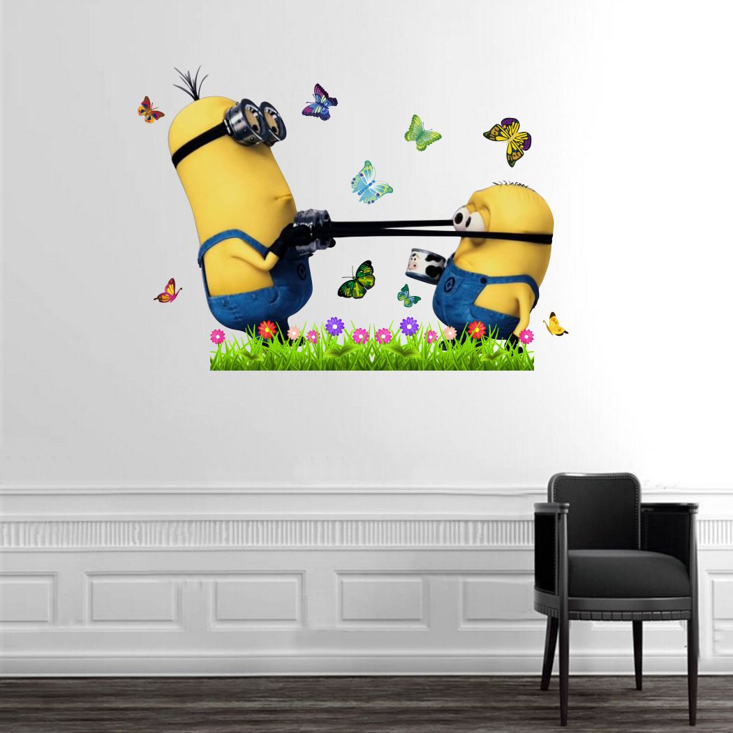 Homexa Decor | Two Funny Catroon Design Wall Sticker (Size 68 x 48 cm)