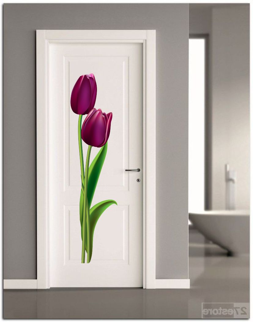 Homexa Decor | Flower Design Door Sticker (Size 30 x 121 cm)