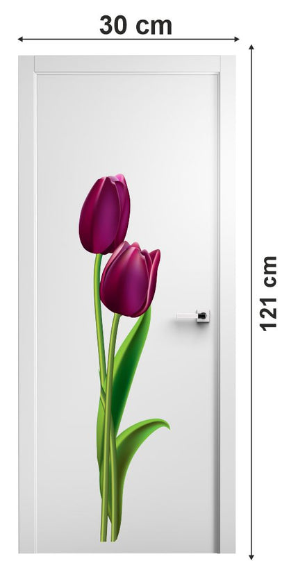 Homexa Decor | Flower Design Door Sticker (Size 30 x 121 cm)