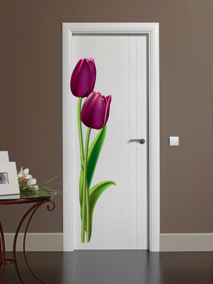 Homexa Decor | Flower Design Door Sticker (Size 30 x 121 cm)