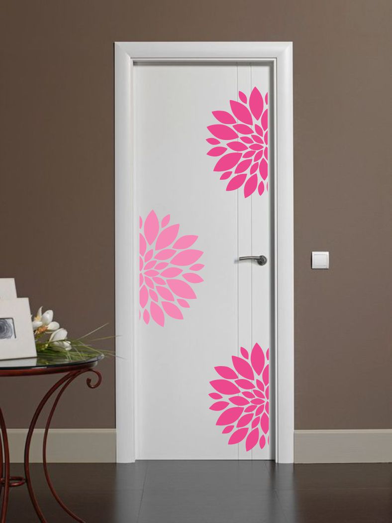 Homexa Decor | Flower Design Door Sticker (Size 33 x 89 cm)