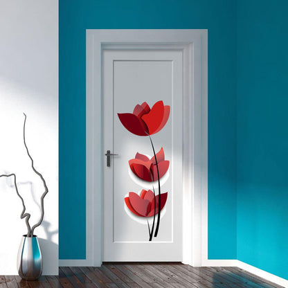 Homexa Decor | Flower Design Door Sticker (Size 38 x 102 cm)