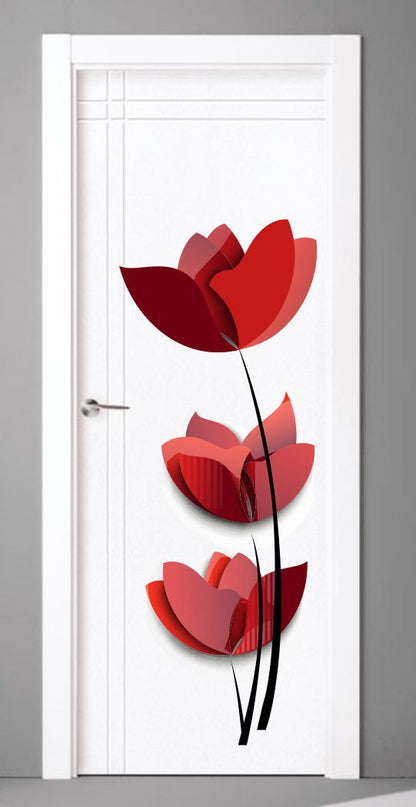 Homexa Decor | Flower Design Door Sticker (Size 38 x 102 cm)