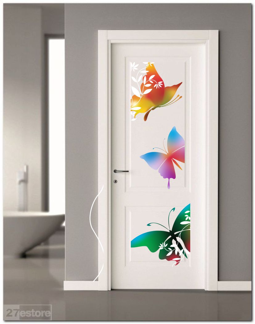 Homexa Decor | Butterfly Design Door Sticker (Size 31 x 107 cm)