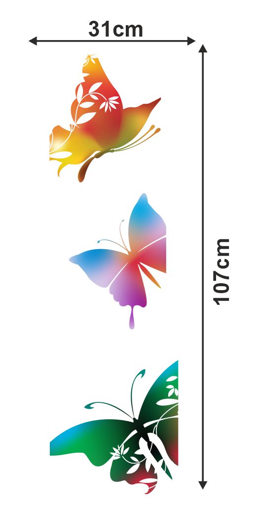 Homexa Decor | Butterfly Design Door Sticker (Size 31 x 107 cm)