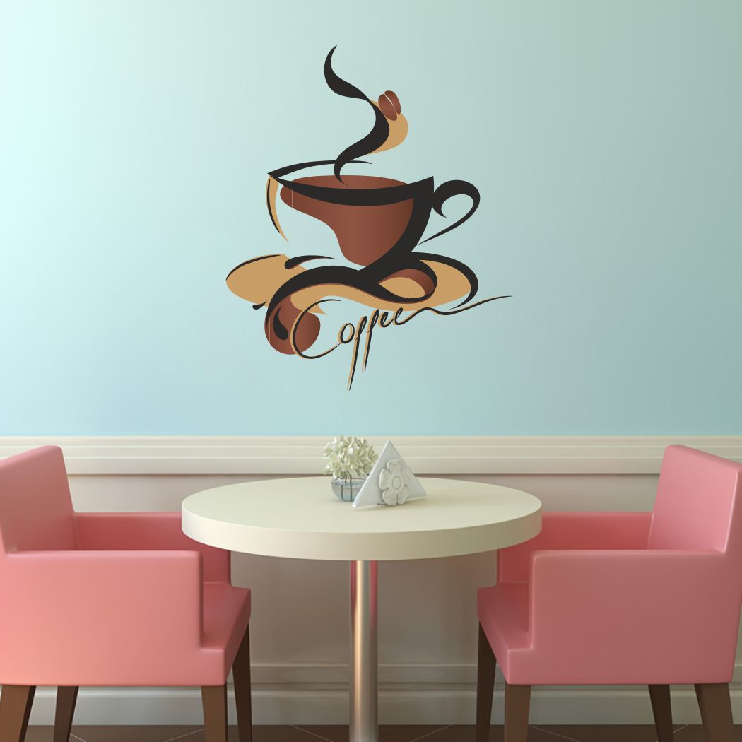 Homexa Decor | Coffee Design Kitchen Sticker (Size 50 x 60 cm)