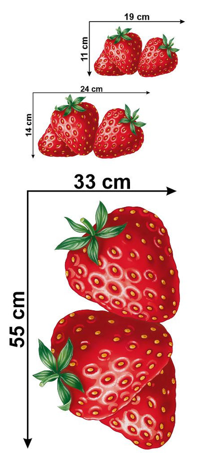 Homexa Decor | Strawberry Design Fridge Sticker (Size 58 x 45 cm)