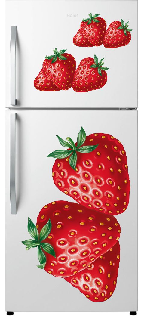 Homexa Decor | Strawberry Design Fridge Sticker (Size 58 x 45 cm)