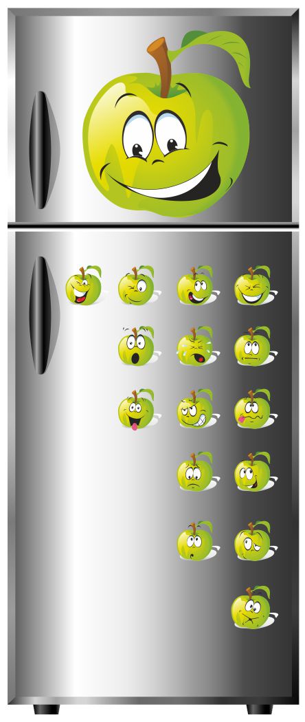 Homexa Decor | Fruit Design Fridge Sticker (Size 25 x 67 cm)