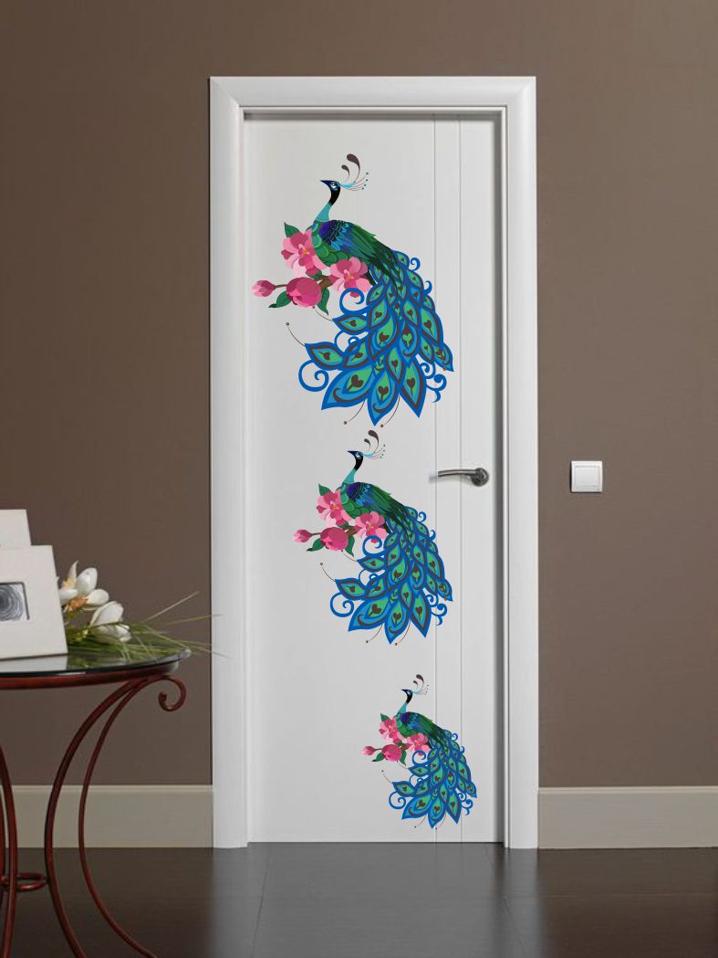 Homexa Decor | Beautiful Peacock Design Wall Sticker (Size 58 x 42 cm)