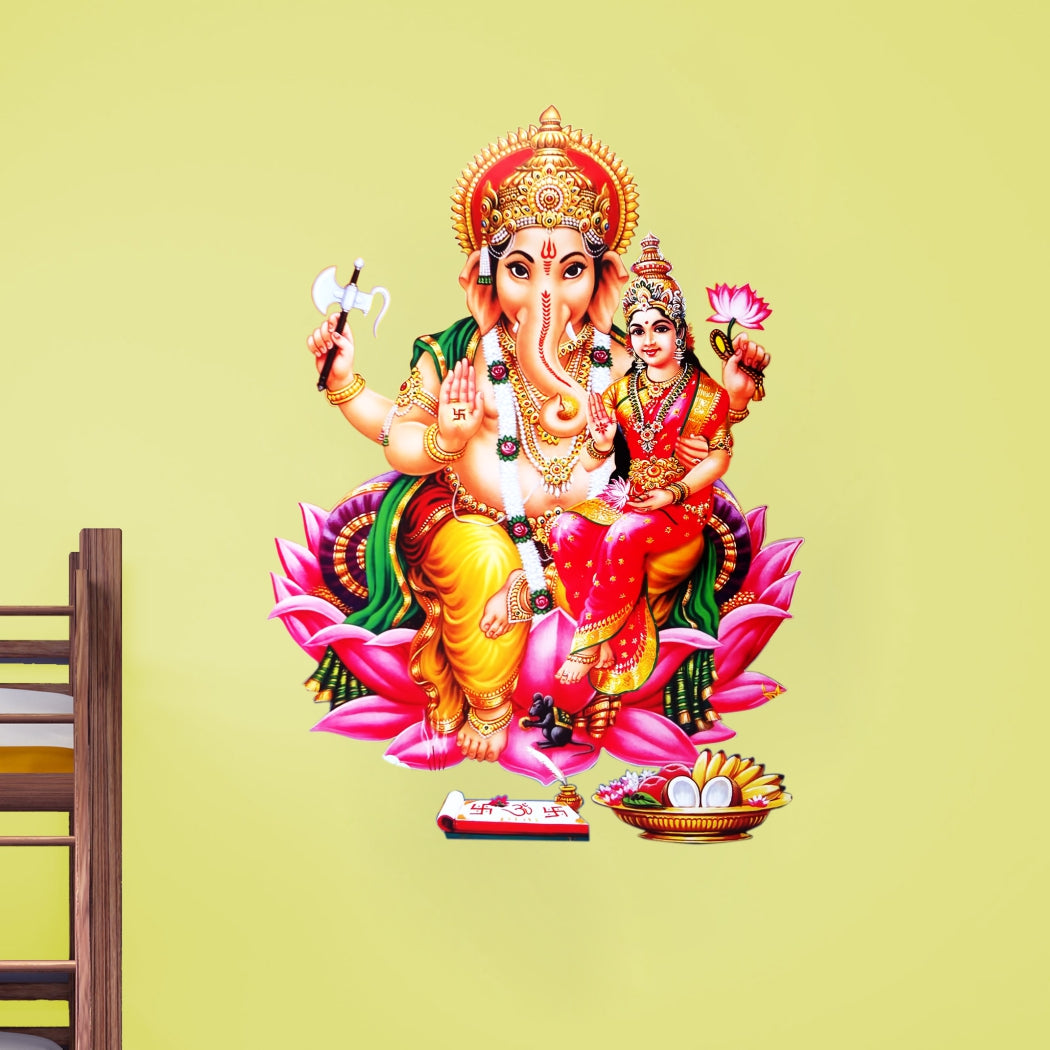 Homexa Decor | God of Ganesh ji Design Wall Sticker (Size 40 x 56 cm)