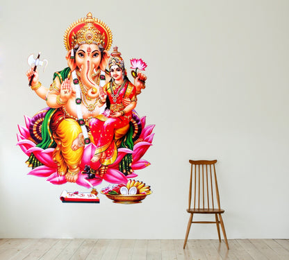 Homexa Decor | God of Ganesh ji Design Wall Sticker (Size 40 x 56 cm)