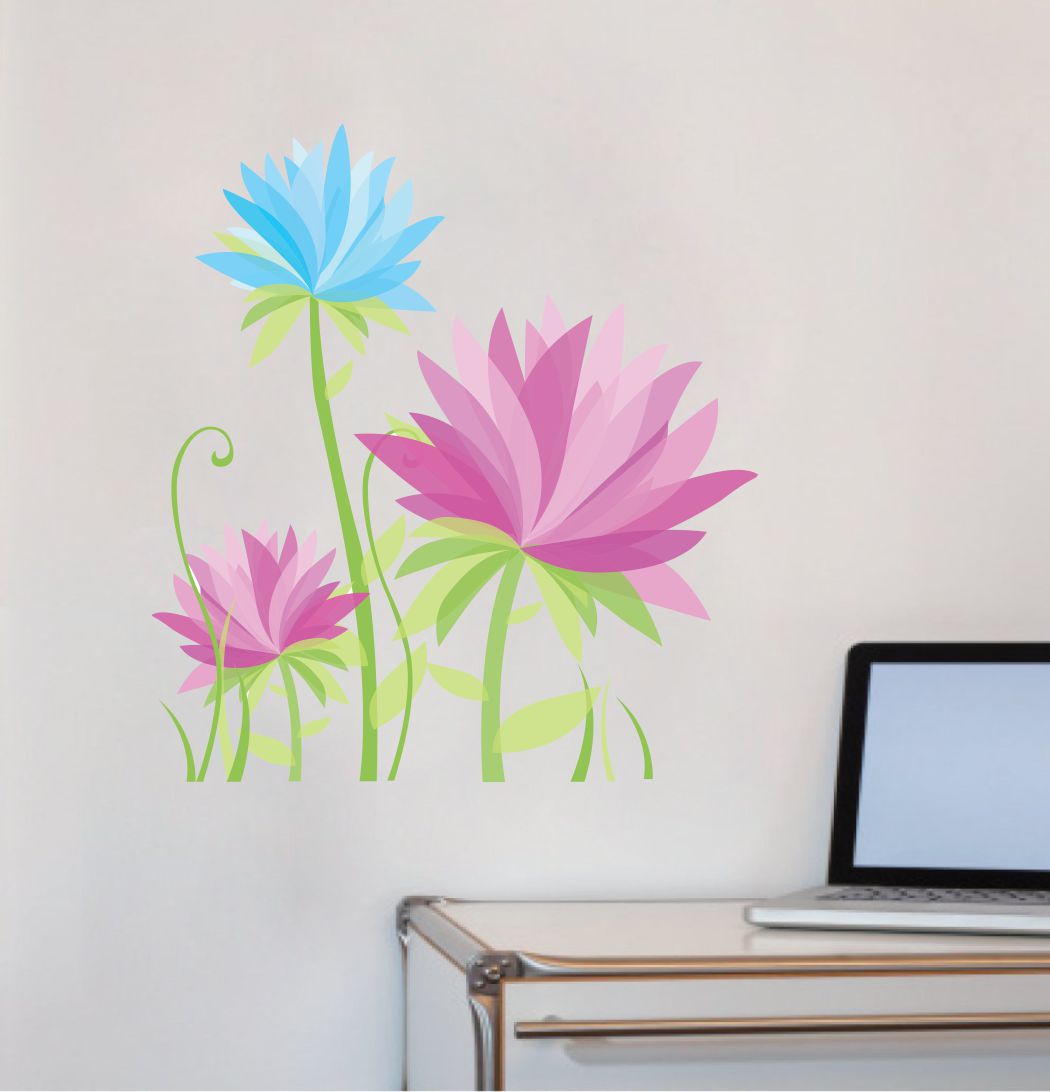 Homexa Decor | Flower Design Wall Sticker (Size 52 x 56 cm)