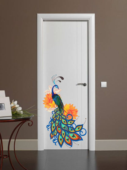 Homexa Decor | Beautiful Peacock Design Wall Sticker (Size 36 x 57 cm)