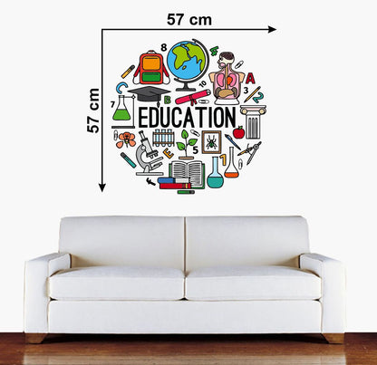 Homexa Decor | Education Tools Design Wall Sticker (Size 57 x 57 cm)