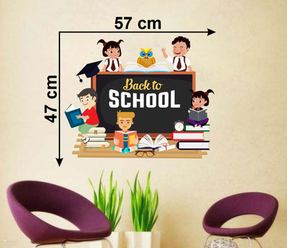 Homexa Decor | Back to school Design Wall Sticker (Size 57 x 47 cm)