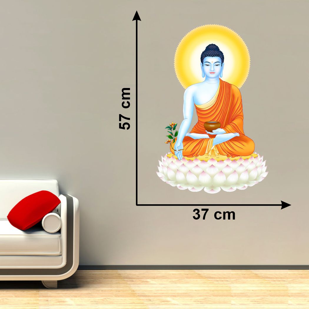 Homexa Decor | Buddha Design Wall Sticker (Size 37 x 57 cm)