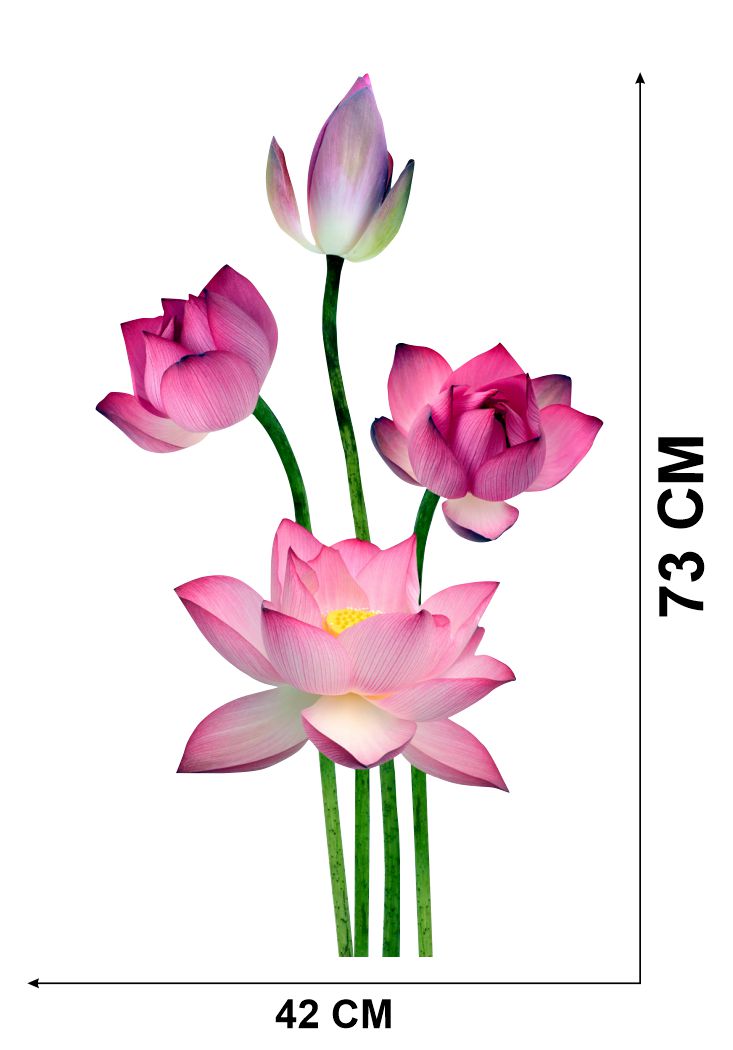 Homexa Decor | Beautiful Flower Design Fridge Sticker (Size 42 x 73 cm)