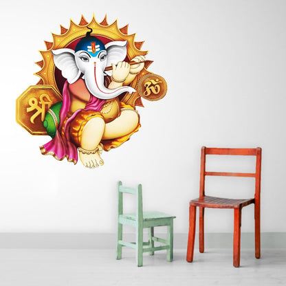 Homexa Decor | Shree Lord Ganesh Ganpati ji Wall Sticker (Size 54 x 55 cm)