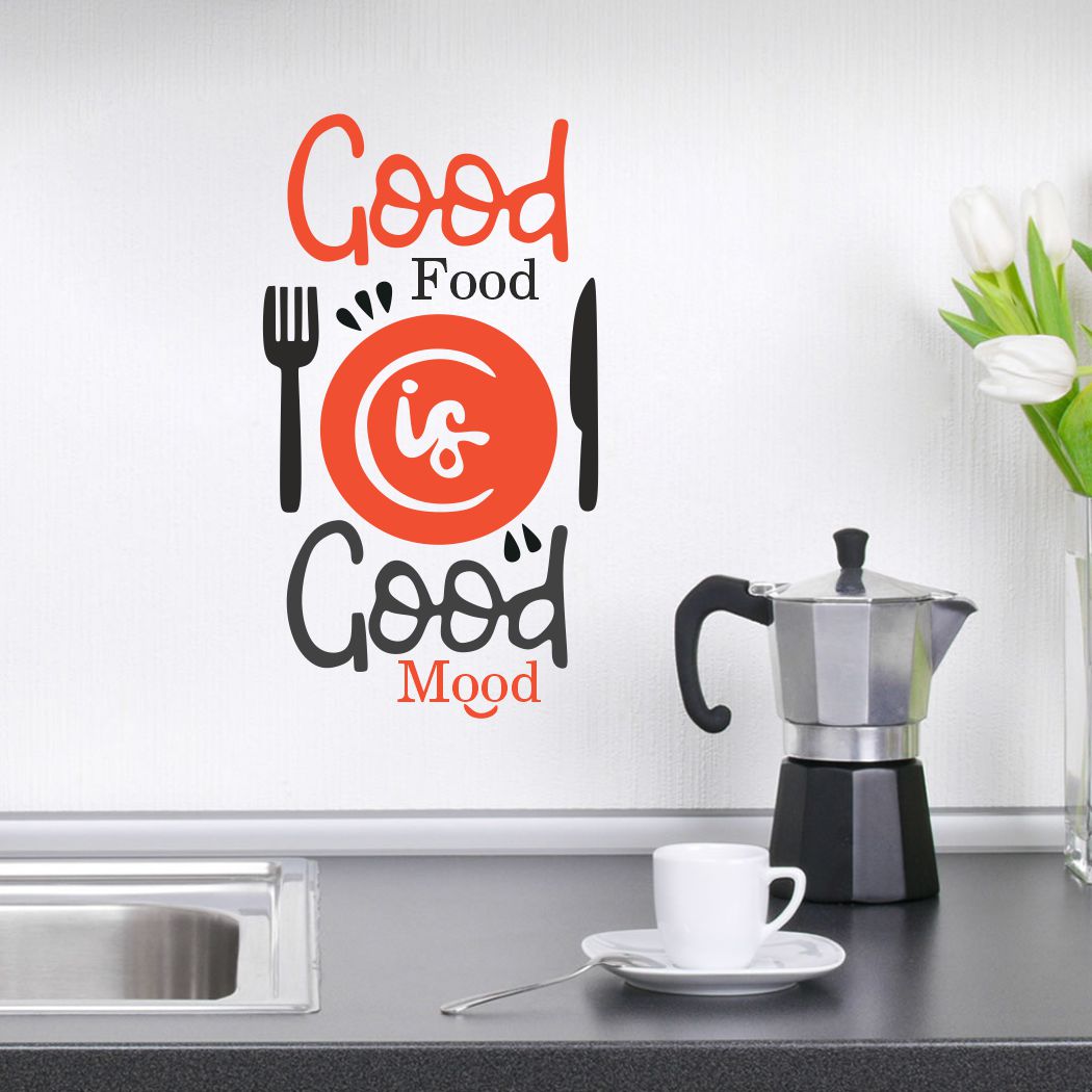 Homexa Decor | Good Food Design Kitchen Sticker (Size 31 x 56 cm)