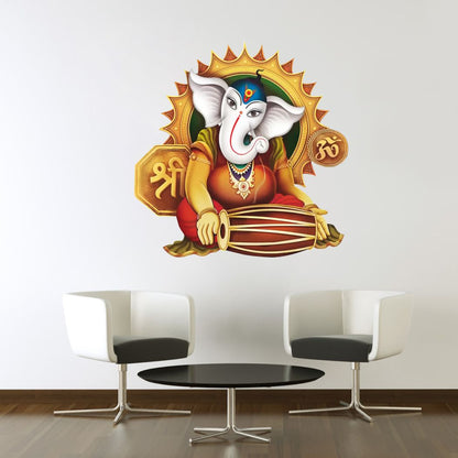 Homexa Decor | Shree Lord Ganesh Ganpati ji Wall Sticker (Size 56 x 56 cm)