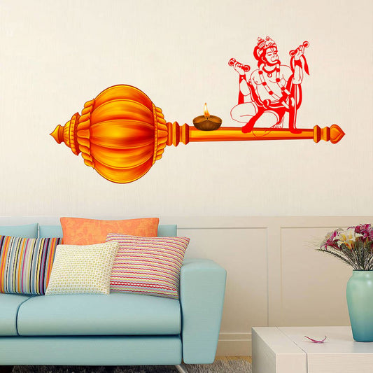 Homexa Decor | Shree Lord Hanuman ji Wall Sticker (Size 91 x 44 cm)