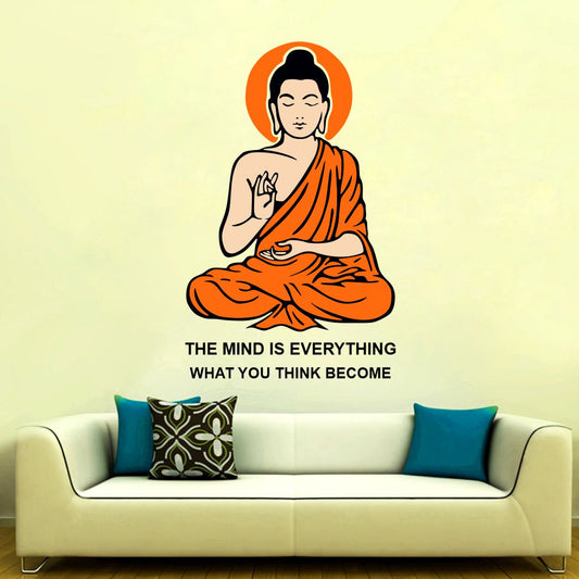 Homexa Decor | Lord Buddha Design Wall Sticker (Size 41 x 65 cm)