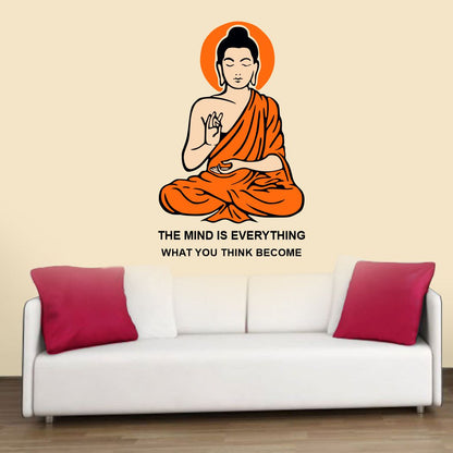 Homexa Decor | Lord Buddha Design Wall Sticker (Size 41 x 65 cm)