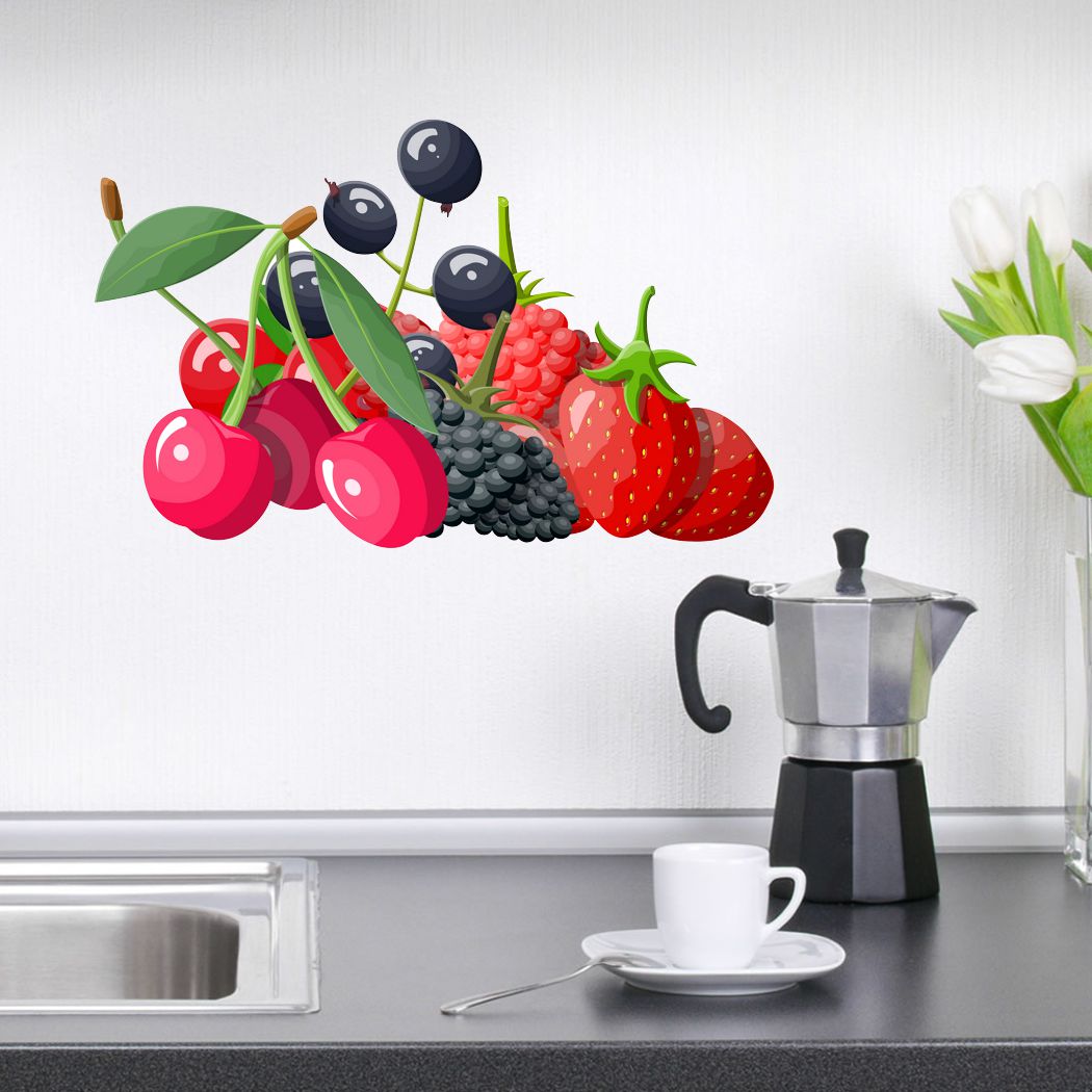 Homexa Decor | Beautiful Fruit Design Kitchen Sticker (Size 65x42 cm)